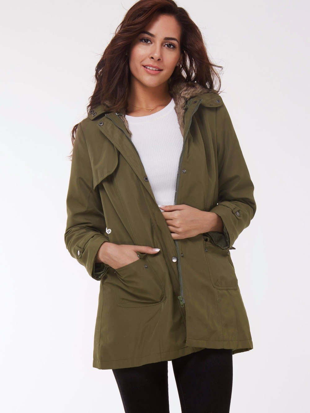 Casual Dames De Base Manteau jaqueta feminina veste À Manches Longues Chaud femmes parkas coton Femmes Veste D&