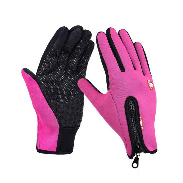 Hiver Gants Écran Tactile Équitation Moto Coulissante Étanche Gants De Sport Avec Polaire