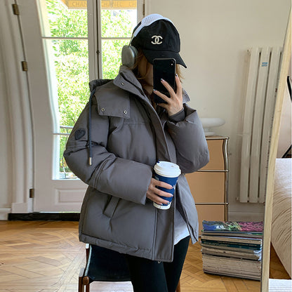 Thickened Niche Design Bread Winter Coat Short Down Jacket Women