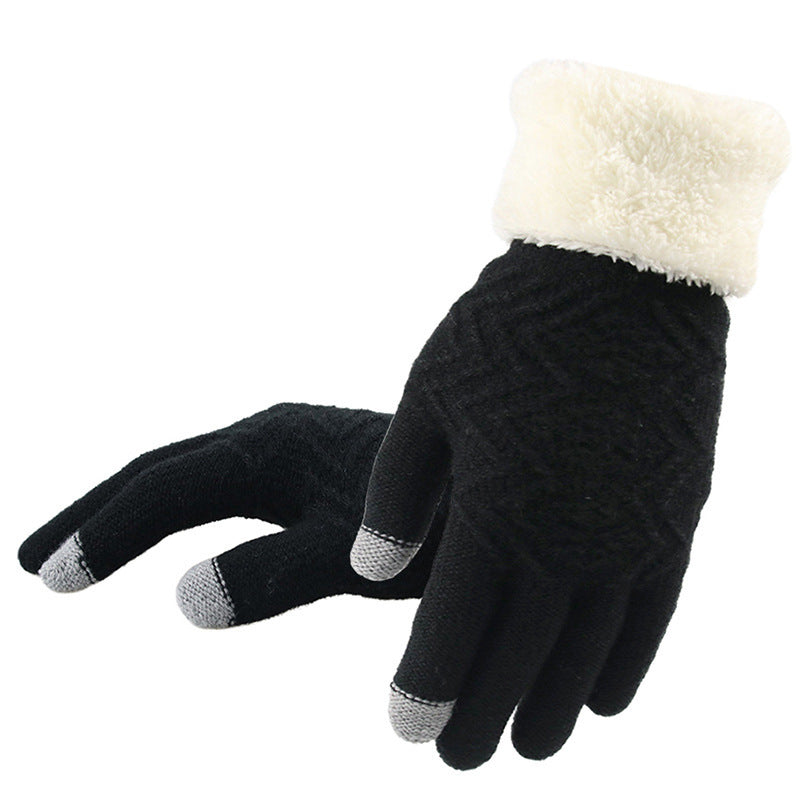 Gants tricotés d&