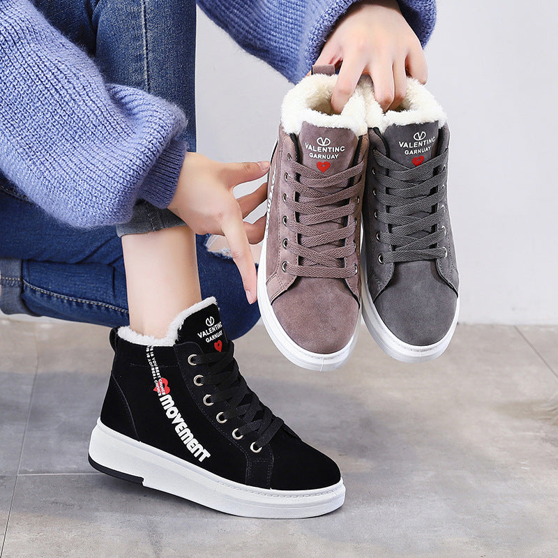 Winter plus velvet sneakers