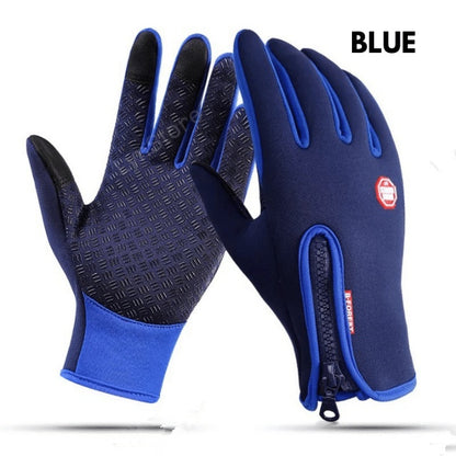 Hiver Gants Écran Tactile Équitation Moto Coulissante Étanche Gants De Sport Avec Polaire