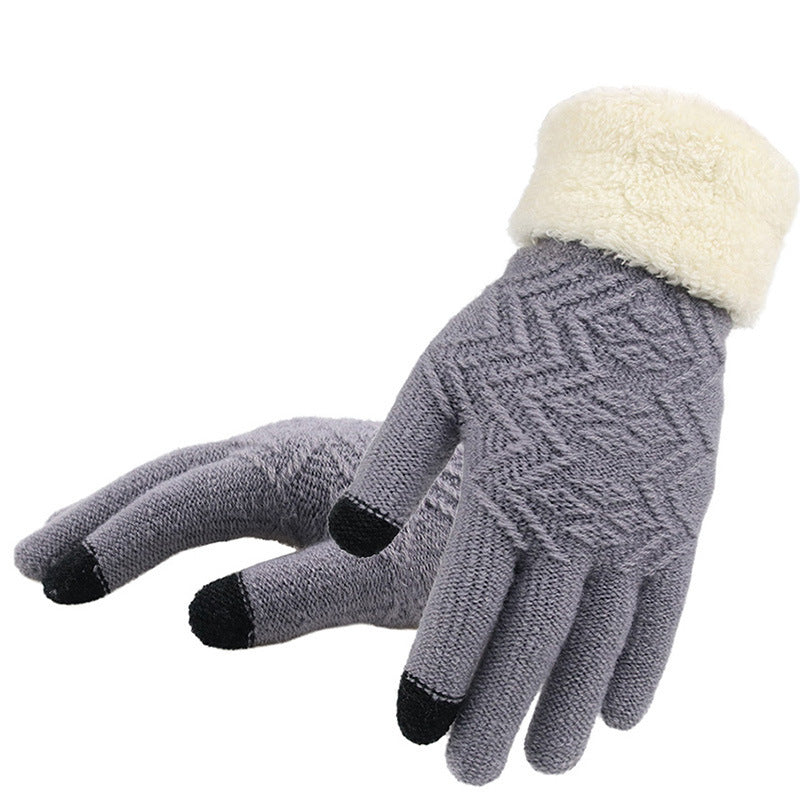 Gants tricotés d&