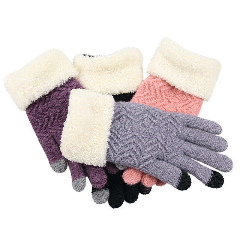 Gants tricotés d&