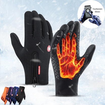 Hiver Gants Écran Tactile Équitation Moto Coulissante Étanche Gants De Sport Avec Polaire