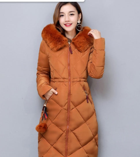 Longue à capuche rembourrée bas manteau manteau femmes