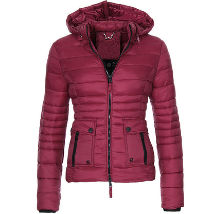 Vestes pour Femmes Hiver Rouge Manteau Moto