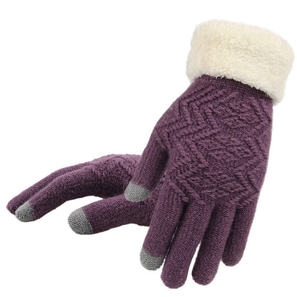 Gants tricotés d&