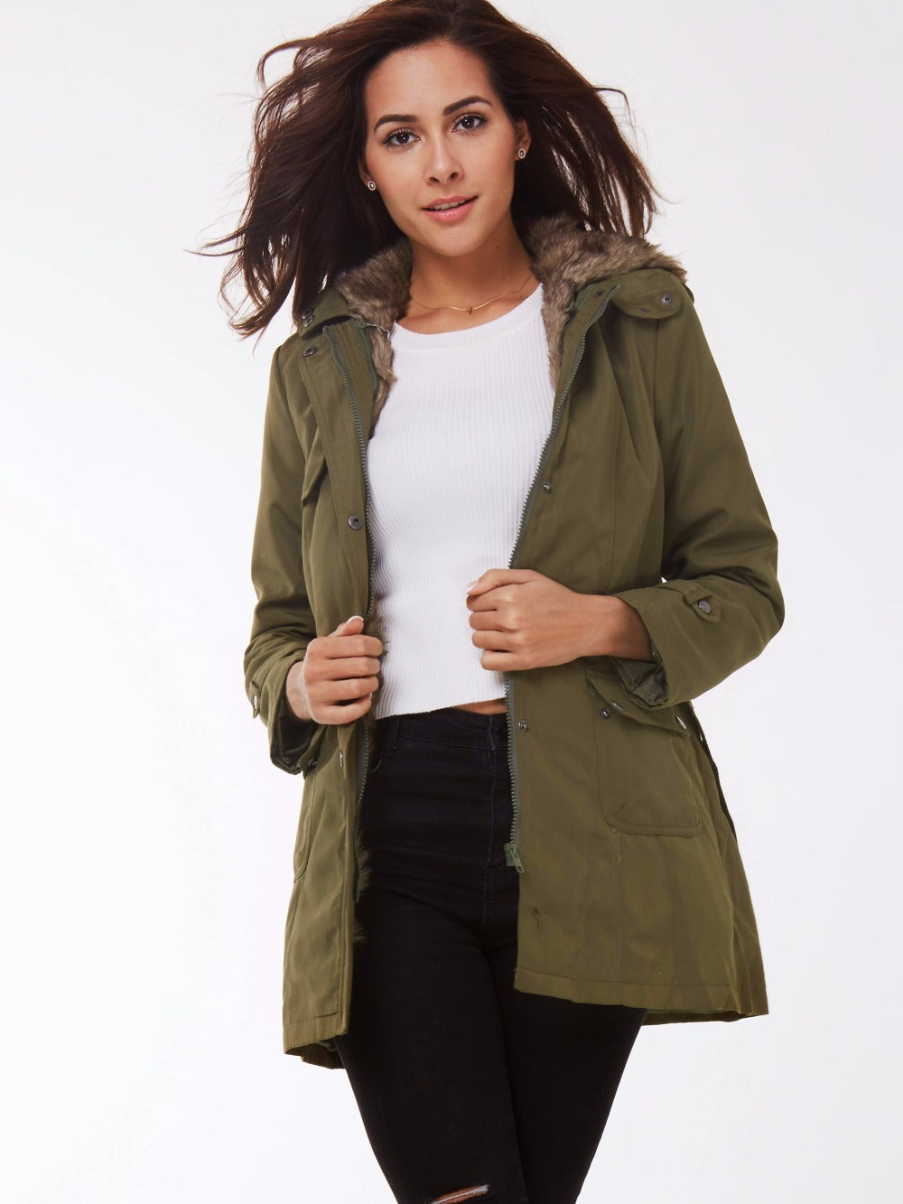 Casual Dames De Base Manteau jaqueta feminina veste À Manches Longues Chaud femmes parkas coton Femmes Veste D&