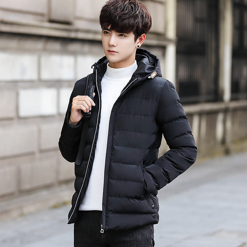 Men Cotton Coat Casual Youth Thickening