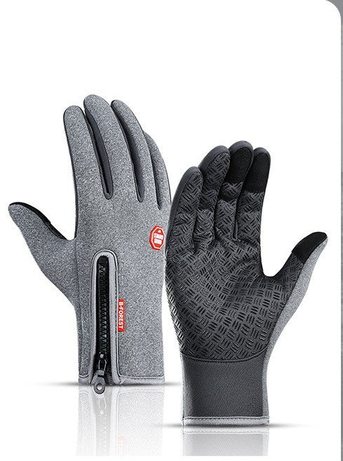 Hiver Gants Écran Tactile Équitation Moto Coulissante Étanche Gants De Sport Avec Polaire